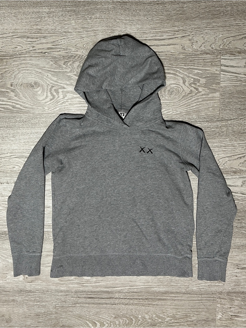 Sesame Street Kaws Uniqlo Grey Graphic Hoodie